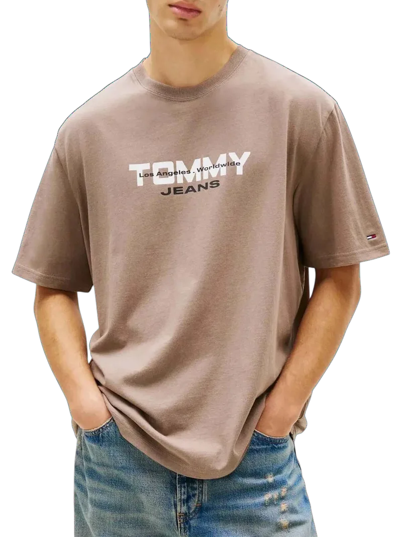 Ανδρικό T-shirt Μπεζ Tommy Jeans DM0DM22550-PKD