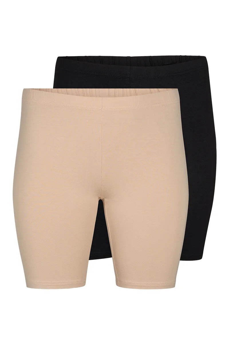 Light body shorts 1+1 σε μαύρο/μπεζ χρώμα