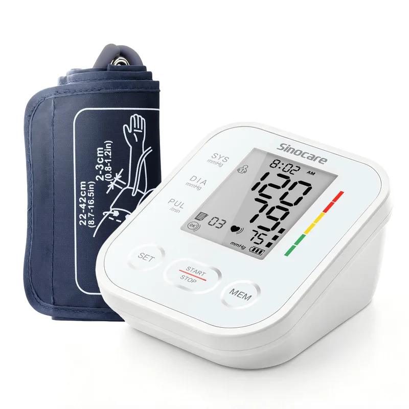 Sinocare ARM-30E+ Upper Arm Blood Pressure Monitor -Dual User Mode, Each 99  Memories | White