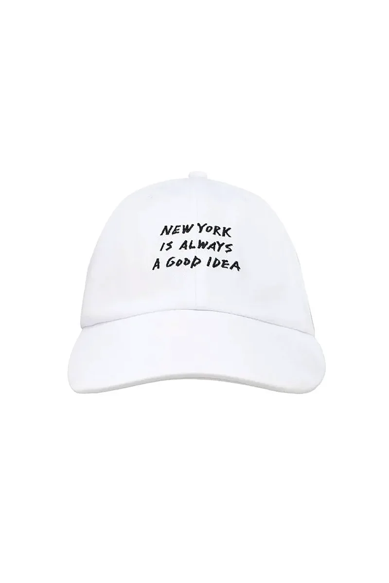 DKNY γυναικείο καπέλο jockey με lettering - D5WH1609 Υπόλευκο