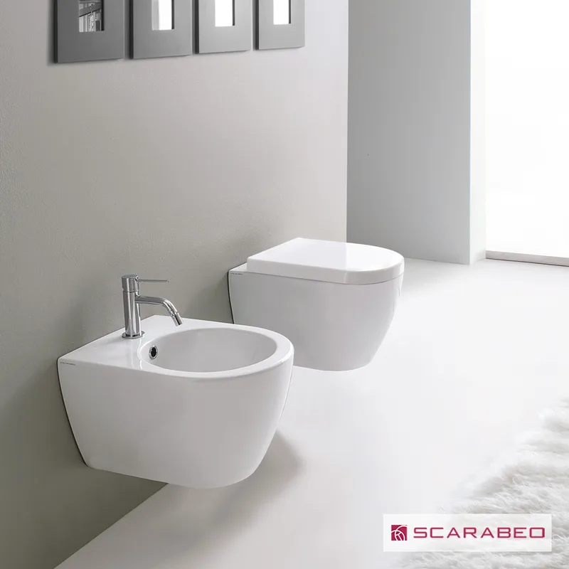 Λεκάνη κρεμαστή Scarabeo Moon Clean Flush σειρά 552400C-300 Λευκό (45cm)