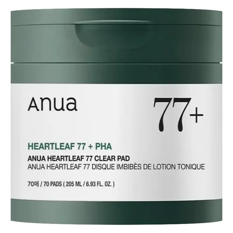 Anua Heartleaf 77 Clear Toner Pads Καθαρισμού Προσώπου με 77% Καταπραϋντικό Τονωτικό Heartleaf για Ευαίσθητες ή Λιπαρές Επιδερμίδες με Τάση για Ακμή 70pads (205ml)