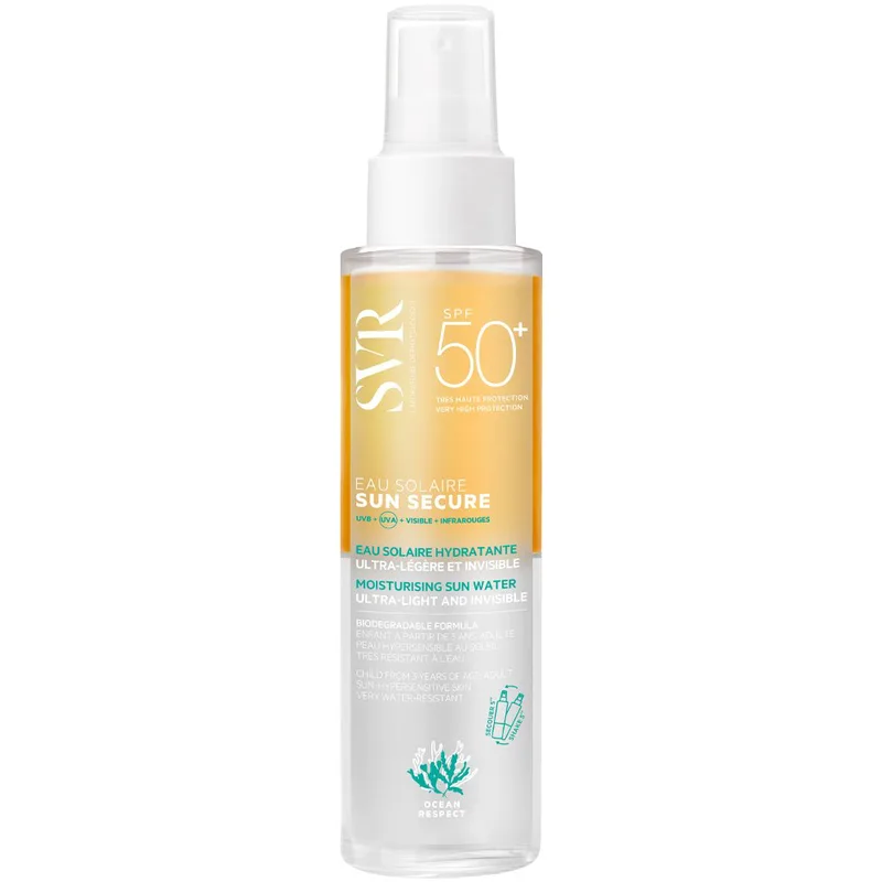 SVR Sun Secure Eau Solaire Spf50+ Moisturising Sun Water Διφασικό Αντηλιακό Νερό Πολύ Υψηλής Προστασίας Προσώπου & Σώματος για Ενυδάτωση 100ml