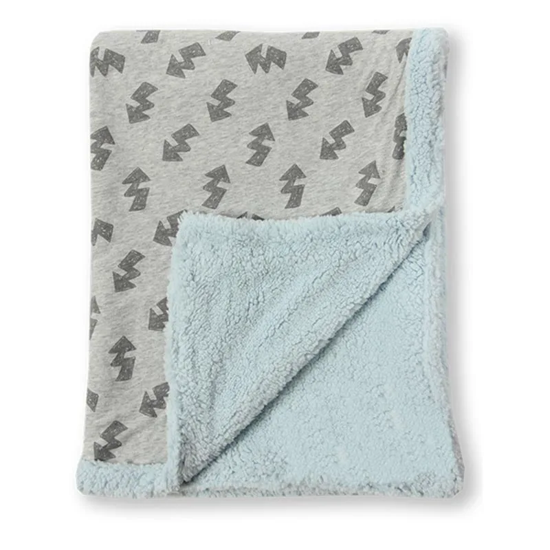 Κουβέρτα Fleece Αγκαλιάς (75x100) Minene Γκρι Κεραυνοί
