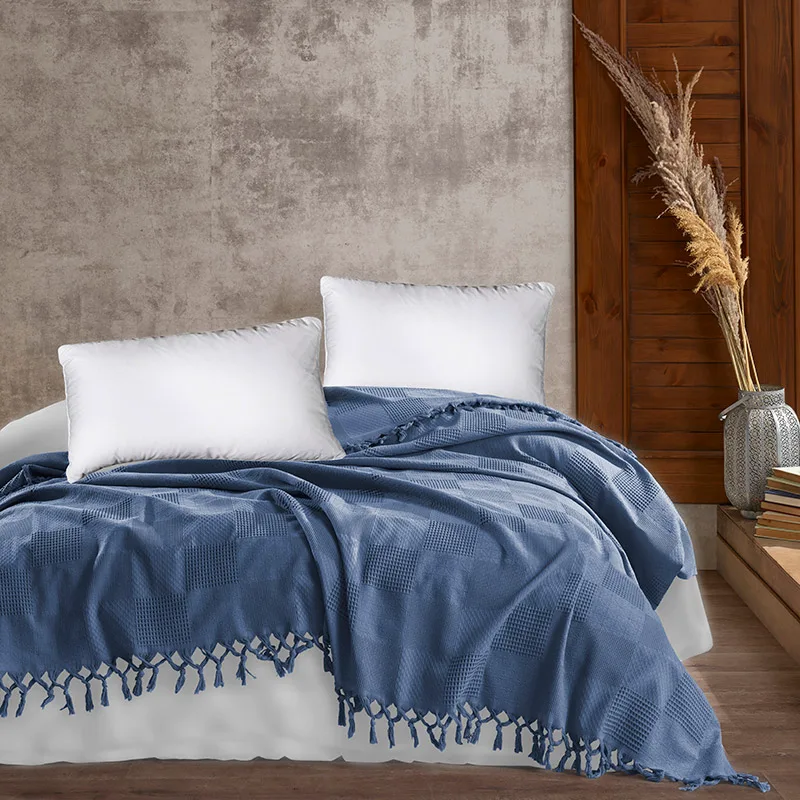 Κουβέρτα Πικέ Υπέρδιπλη 220X240 Dimcol Jacquard Classic Blue (220x240)