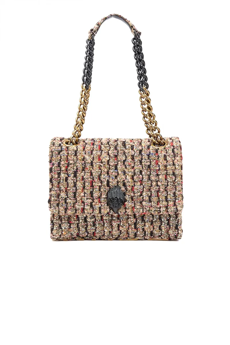 KURT GEIGER ΤΣΑΝΤΑ ΩΜΟΥ/CROSSBODY LARGE KENSINGTON KURT ΑΛΥΣΙΔΑ LOGO ΠΟΛΥΧΡΩΜΟ/ΧΡΥΣΟ
