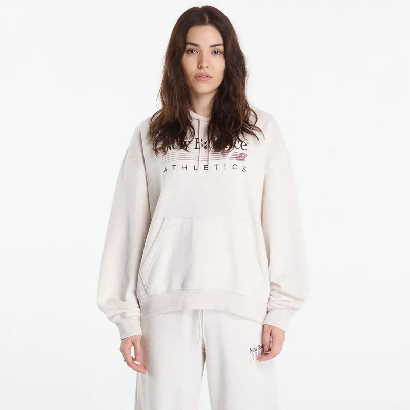Φούτερ New Balance Trackside French Terry Hoodie Linen Heather M