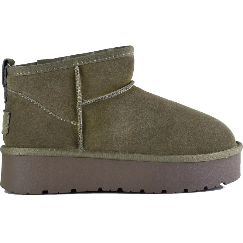 Χακί δίπατο δερμάτινο Australian Boot Izy 1924