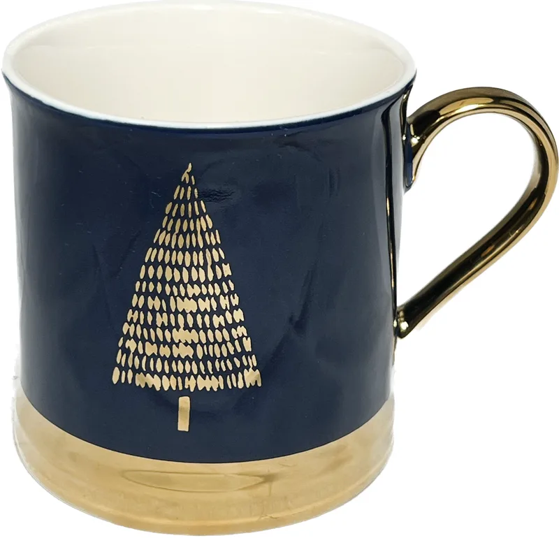 Χριστουγεννιάτικη Κούπα Πορσελάνης Blue Tree 400ml