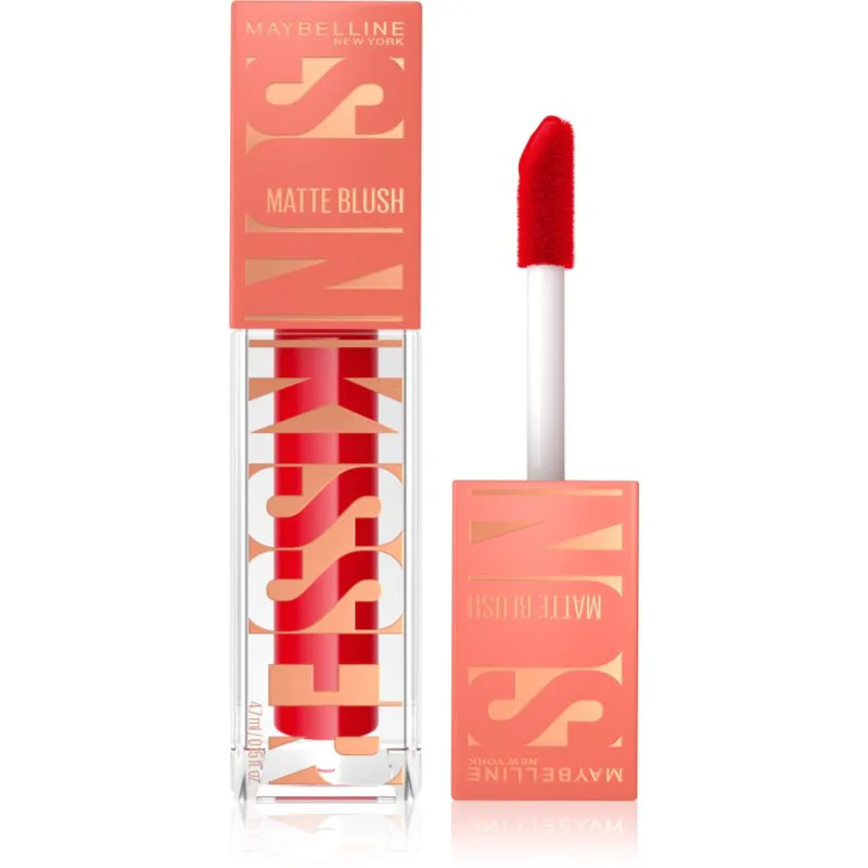 MAYBELLINE NEW YORK Sunkisser Matte υγρό ρουζ με ματ αποτελέσματα απόχρωση 36 Spicy Red 4.7 ml