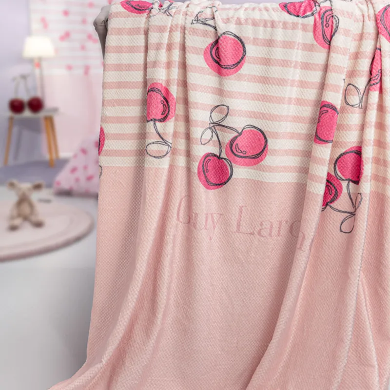 Κουβέρτα Fleece Μονή 160X220 Guy Laroche Ultra Soft Cherries (160x220)