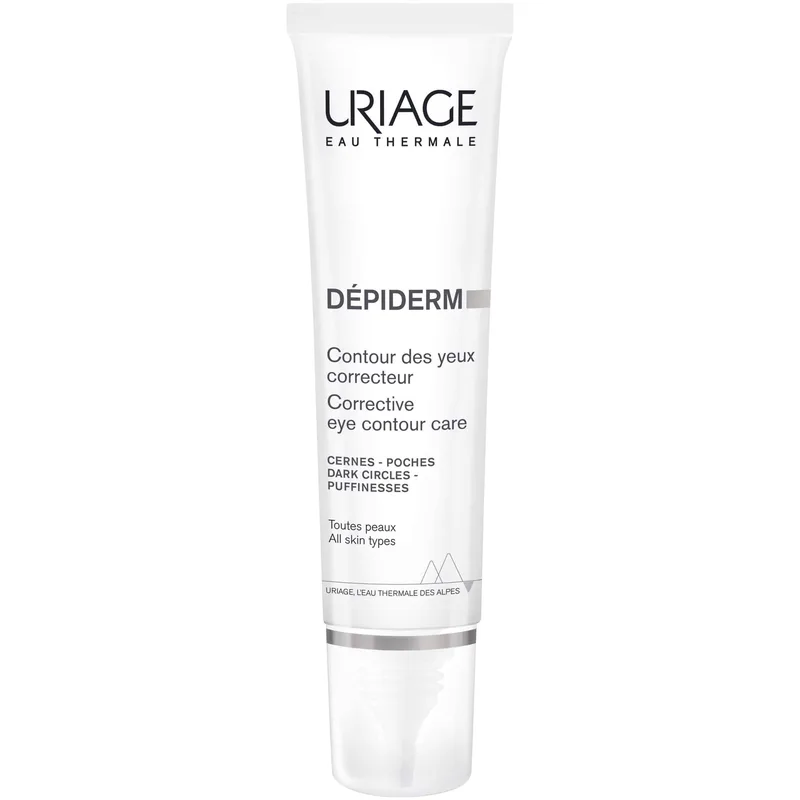 Uriage Depiderm Corrective Eye Contour Care Αγωγή Ματιών Κατά των Μαύρων Κύκλων & των Οιδημάτων, Κατάλληλη για Όλους τους Τύπους Επιδερμίδας 15ml