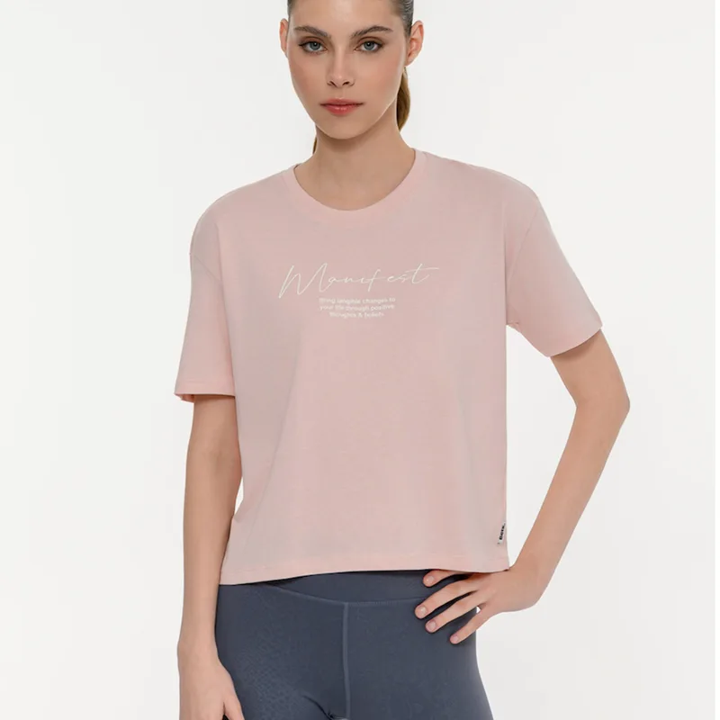 Body Talk W Manifest T-Shirt Crop SS Fairytale (1261-904520-00304)