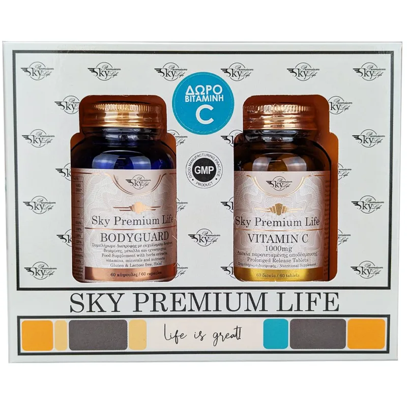 Sky Premium Life Promo Bodyguard 60caps & Δώρο Vitamin C 1000mg 60tabs