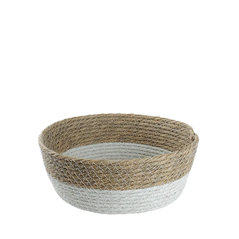 Καλάθι Σερβιρίσματος Rattan Natural-Λευκό 24x6εκ. ESPIEL FEX111 (Χρώμα: Λευκό, Υλικό: Ραττάν) - ESPIEL - FEX111