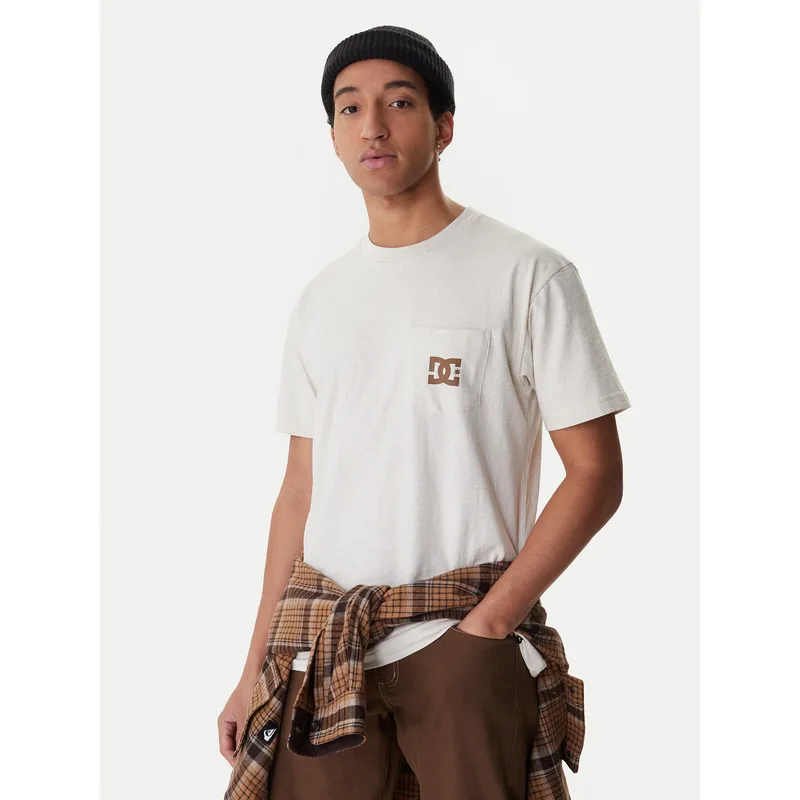 DC Shoes T-Shirt Star Pocket ADYZT05377 Μπεζ Regular Fit