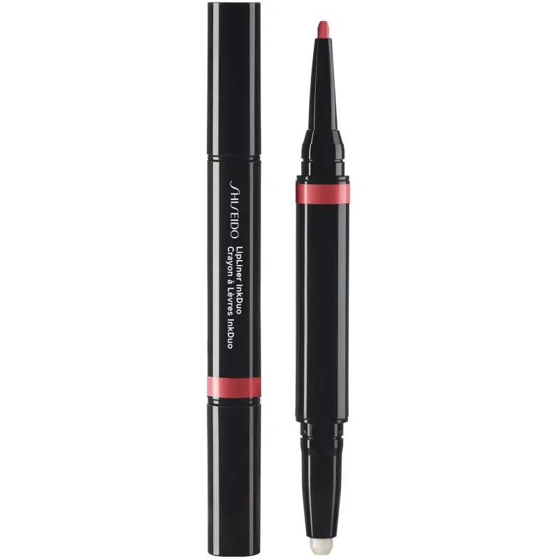 Shiseido LipLiner InkDuo κραγιόν και μολύβι περιγράμματος για τα χείλη με βάλσαμο απόχρωση 04 Rosewood 1.1 γρ
