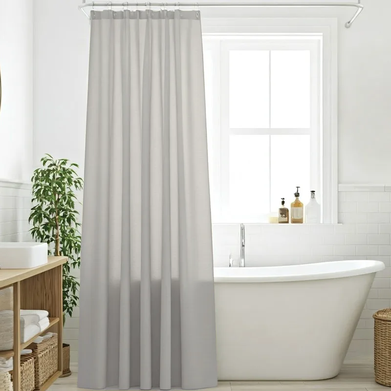 Κουρτίνα Μπάνιου 200x180 Με Κρίκους Das Home 0805 Grey 200x180