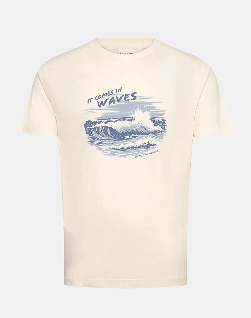 GANT ΜΠΛΟΥΖΑ ΚΜ GRAPHIC SS TSHIRT 3G2003444-130 Cream