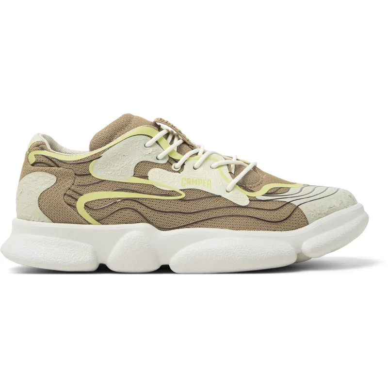 CAMPER Karst - Sneakers Για Γυναικεία - Μπεζ,Γκρι,Λευκό, Μέγεθος 41, Cotton fabric