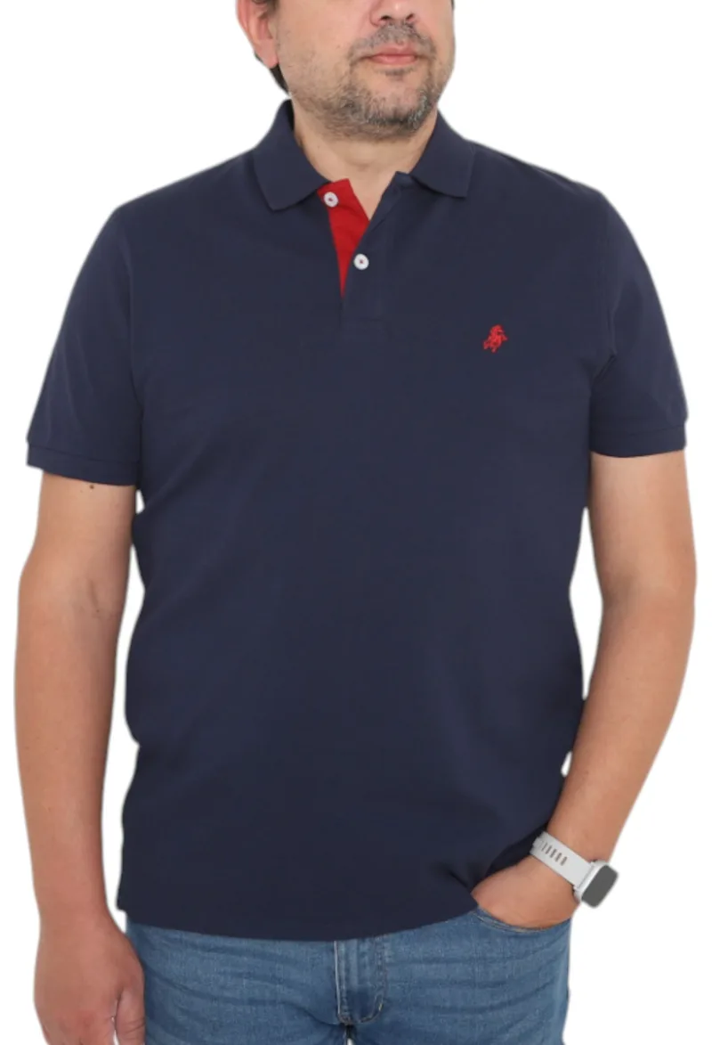 Μπλούζα Polo USA POLO CLUB Sleeve Polo-Shirt 1001-NAVY-RED Ανδρικό