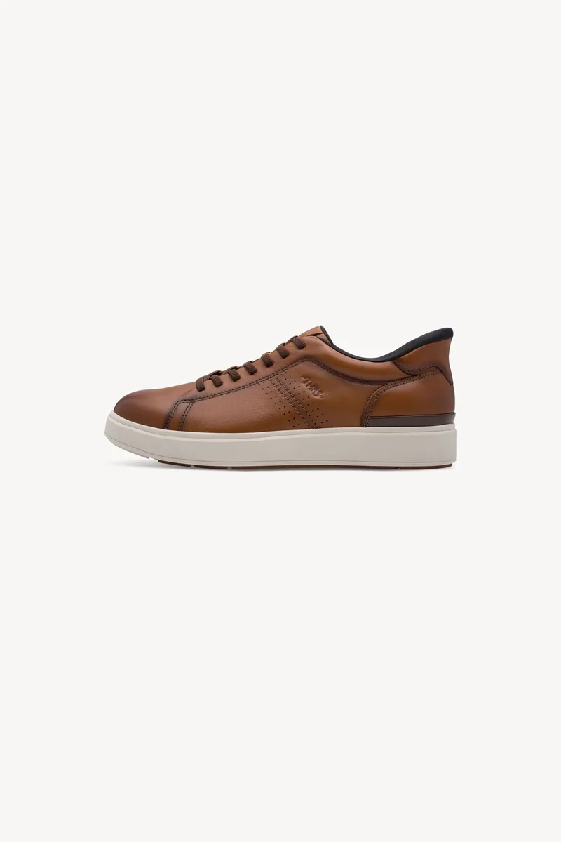 Tamaris ανδρικά δερμάτινα sneakers μονόχρωμα - 1-13620-46 Ταμπά