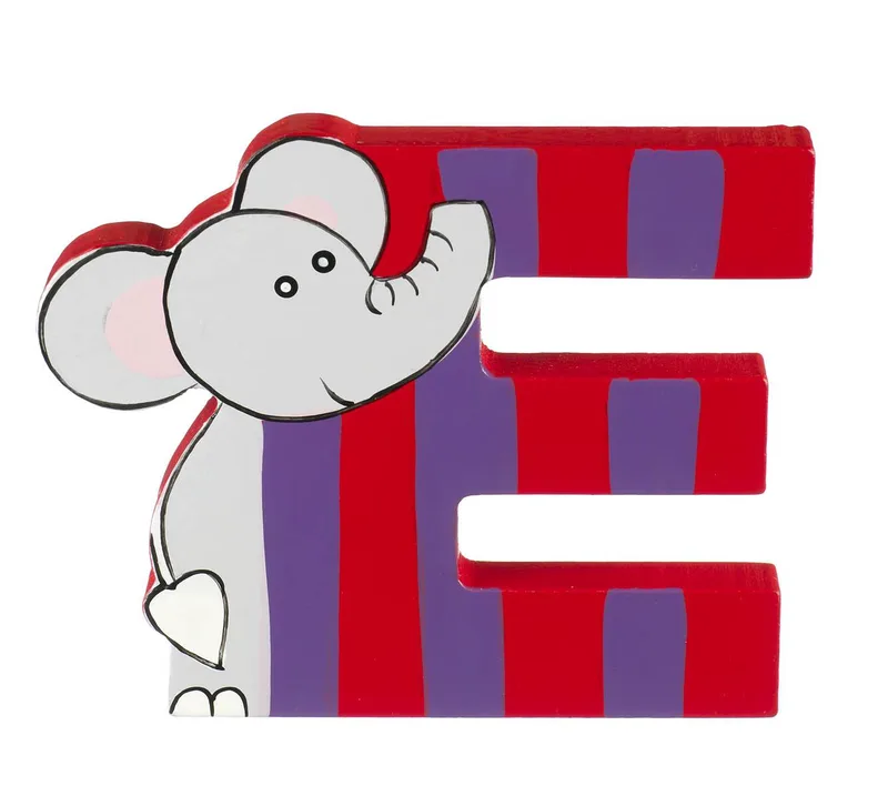 Ξύλινο Γράμμα E Alphabet Letters Πορτοκαλί Tree Toys