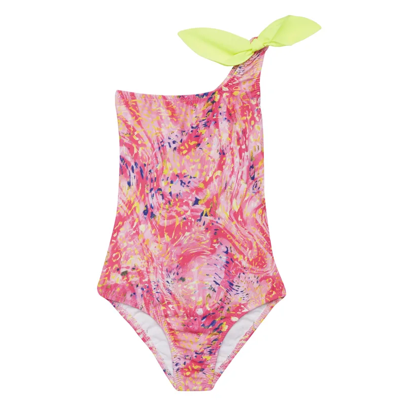 GIRL’S ONE PIECE ONE SHOULDER SPLASH