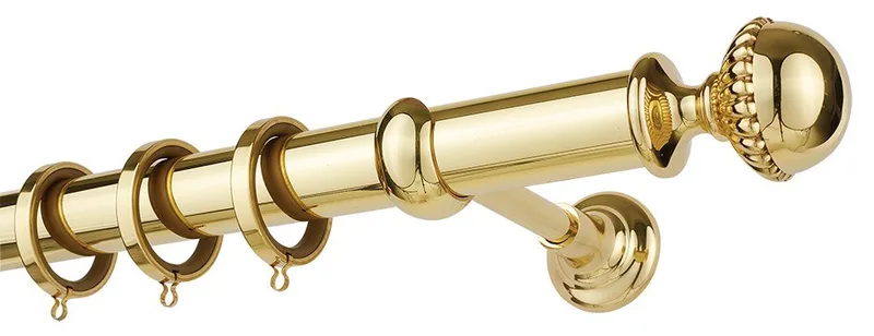 Κουρτινόβεργα Zogometal Classique Collection CL0076 Χρυσό Γυαλιστερό