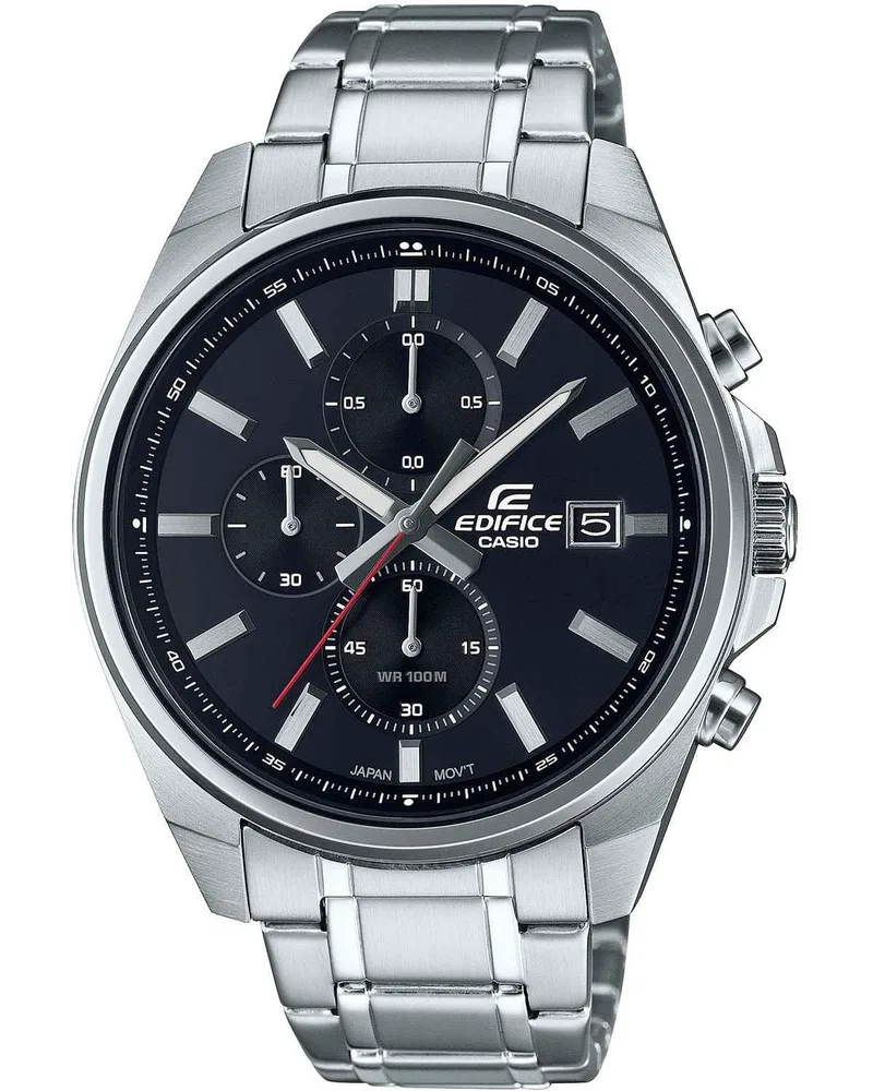 CASIO Edifice Chronograph - EFV-610D-1AVUEF, Silver case with Stainless Steel Bracelet