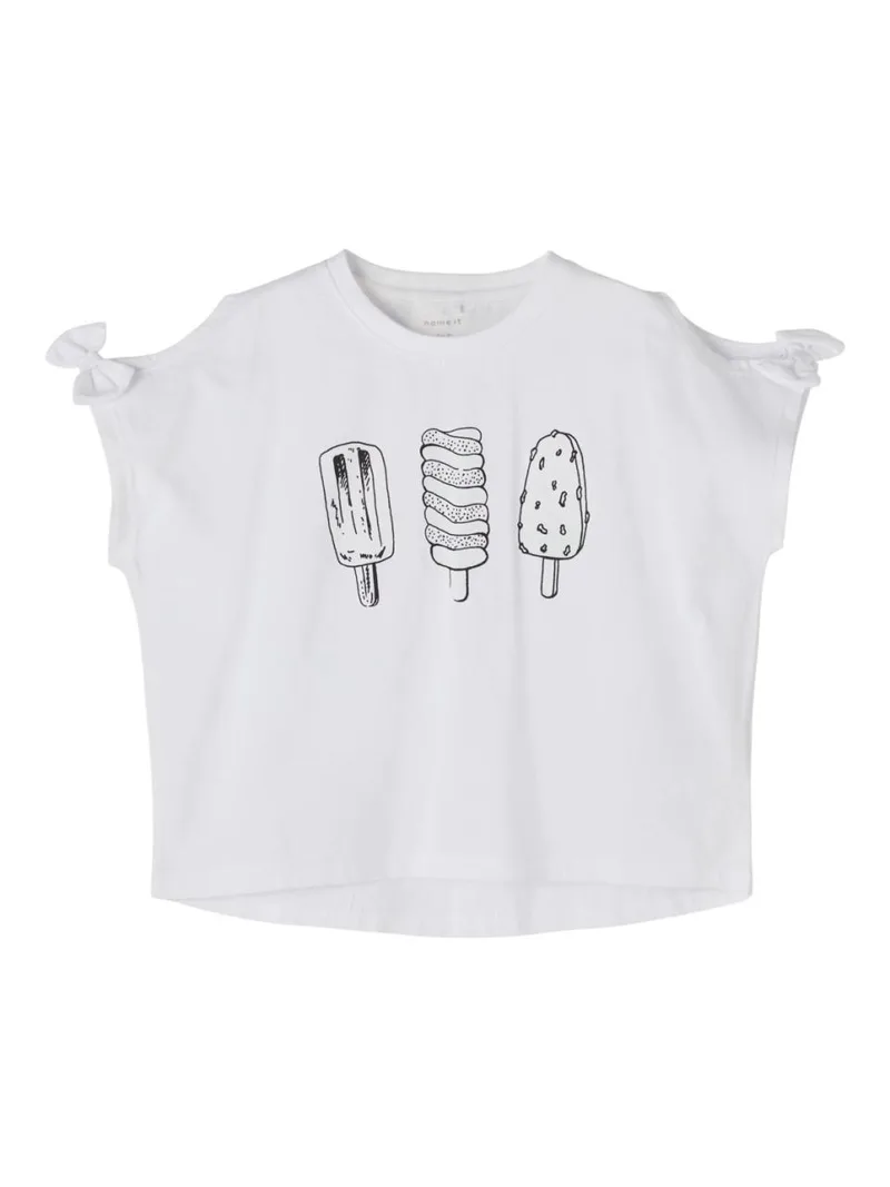 Μπλούζα μακό κορίτσι Name it-13188325-BW organic cotton