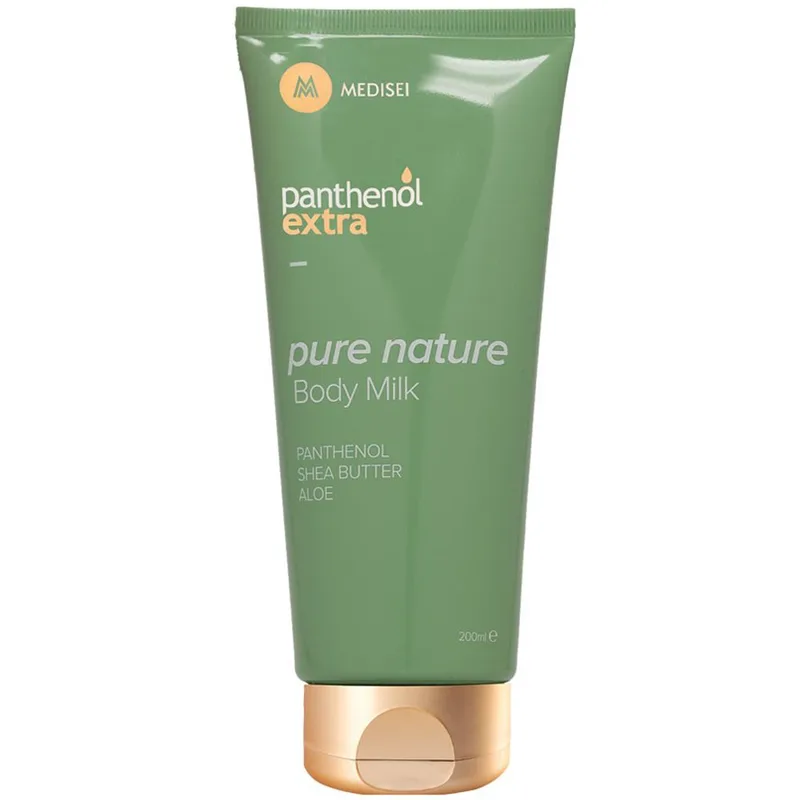 Panthenol Extra Pure Nature Body Milk Ενυδατικό Γαλάκτωμα Σώματος με Πανθενόλη, Βουτυρό Καριτέ & Αλόη 200ml