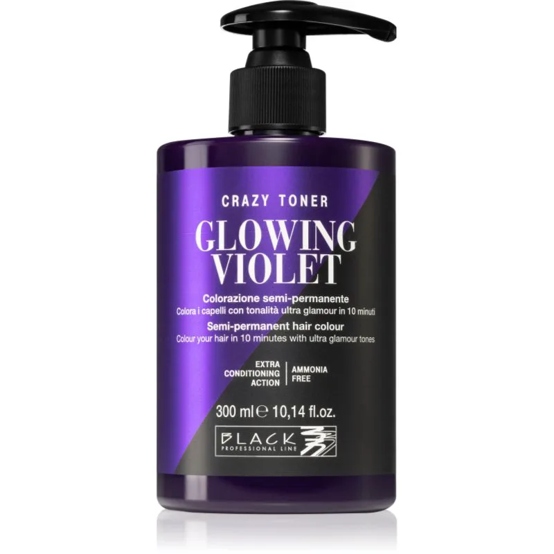 Black Professional Line Crazy Toner τονωτικό χρώματος μαλλιών Glowing Violet 300 ml