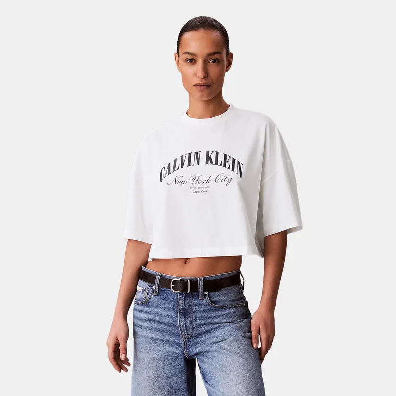 Calvin Klein Boxy Heritage Crest Γυναικείο Cropped T-Shirt (9000271158_1726)