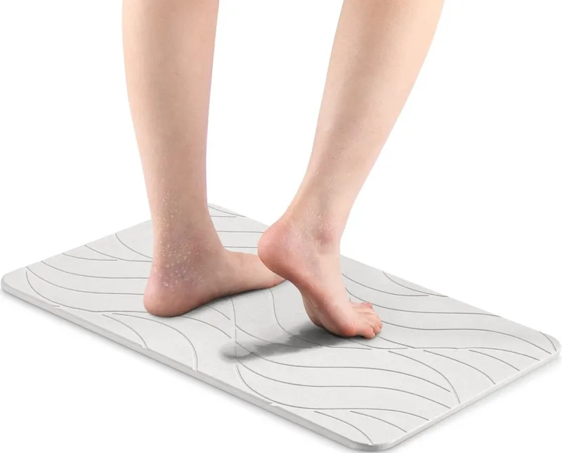 Navaris Diatomaceous Earth Bath Mat Αντιολισθητικό Απορροφητικό Χαλάκι Μπάνιου / Κουζίνας από Γη Διατόμων 39 x 60 cm - Ivory (59868.01)