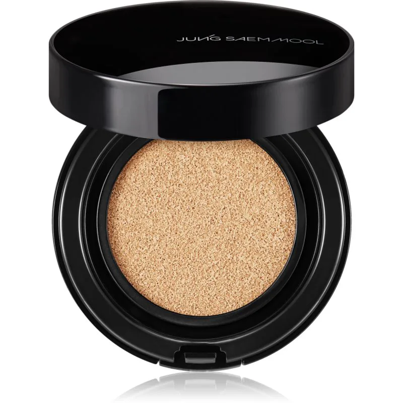 JUNG SAEM MOOL Essential Skin Nuder Longwear Cushion μακράς διαρκείας μεικ απ σε σφουγγαράκι SPF 50+ + ανταλλακτικό για γέμιισμα απόχρωση Medium Deep