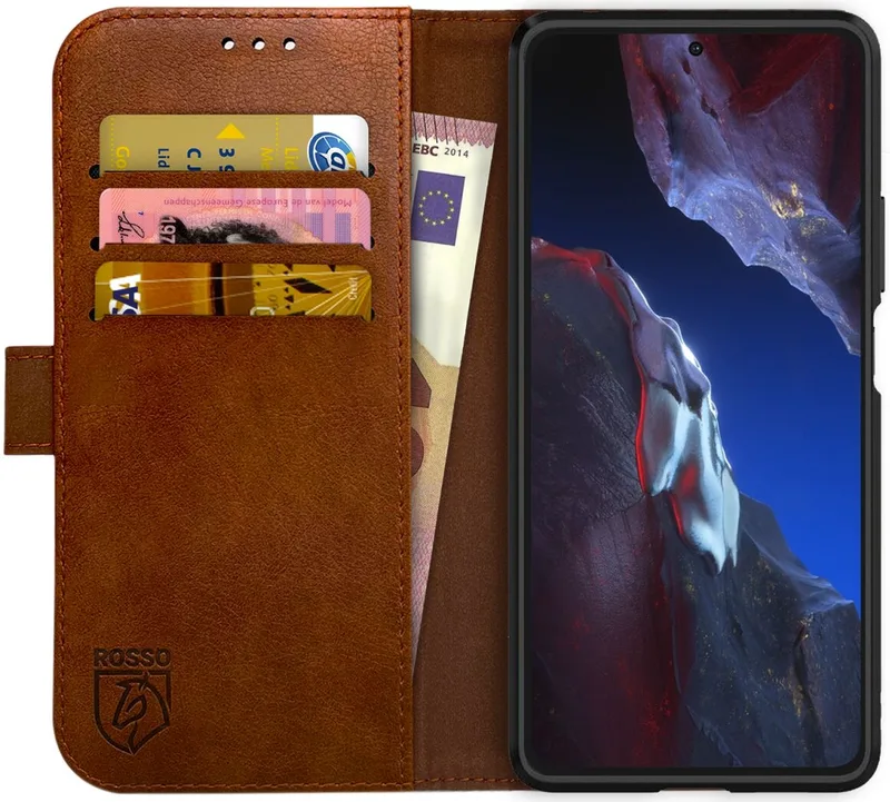Κόκκινο Element PU Θήκη Πορτοφόλι Xiaomi Poco F5 Pro - Brown (8719246401268)