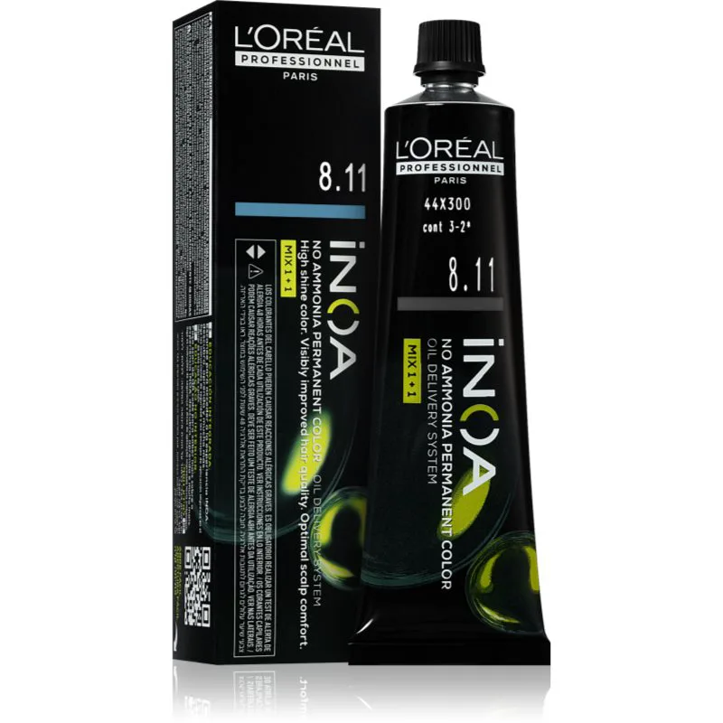L’Oréal Professionnel Inoa μόνιμη βαφή μαλλιών χωρίς αμμωνία απόχρωση 8.11 60 μλ