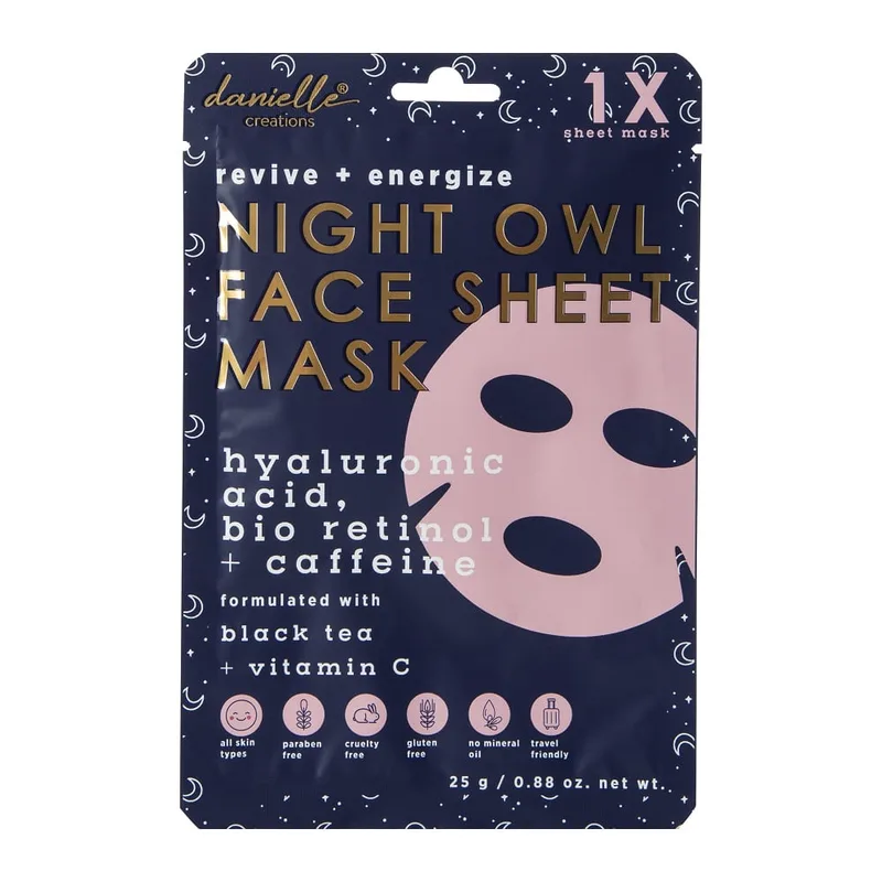 Night Owl Revive & Energize Face Sheet Mask 5g