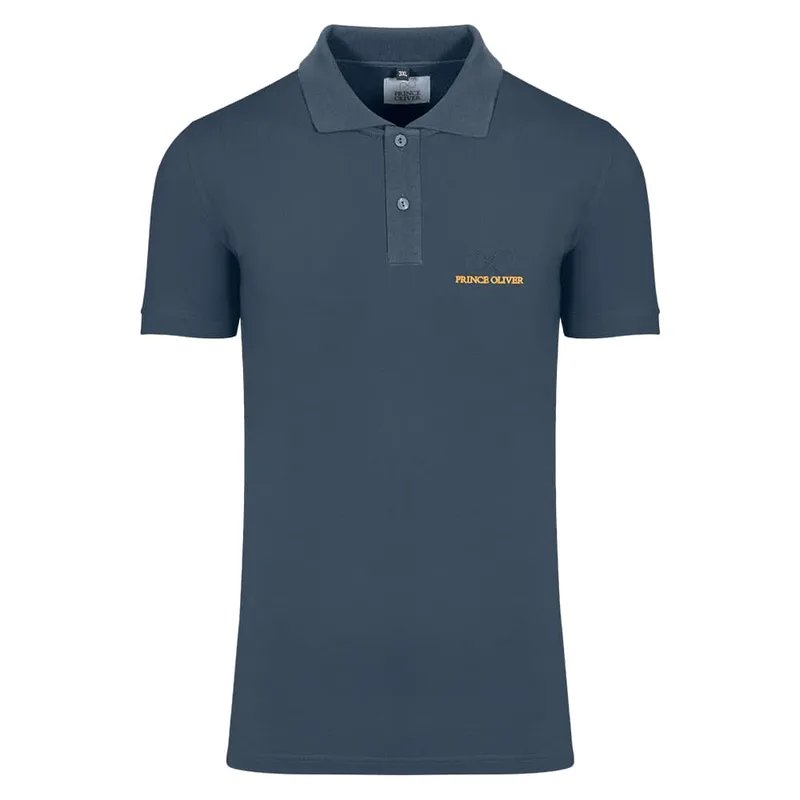 Plus Size Collection Polo Pique Γκρι 100% Cotton (Comfort Fit) Μόνο Μεγάλα Μέγεθη