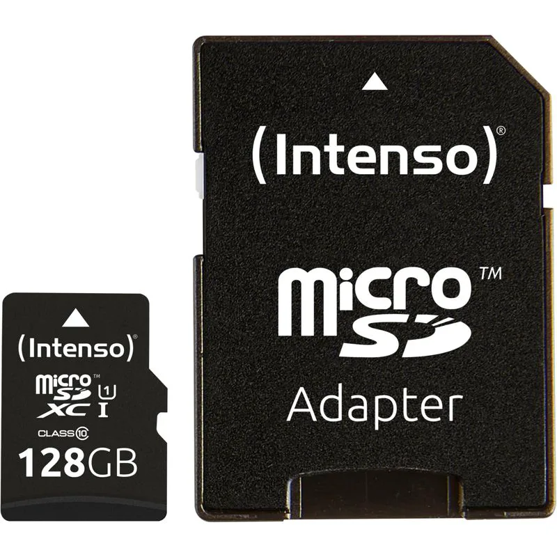 Intenso microSDXC Card 128GB Class 10 UHS-I Premium with Adapter