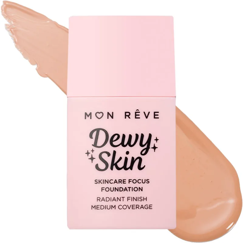Mon Reve Dewy Skin Foundation Μεσαίας Κάλυψης για Λαμπερό Τελείωμα 30ml - 53W