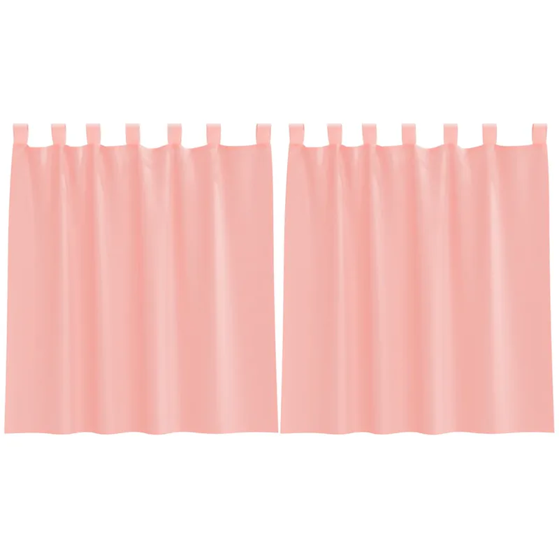 vidaXL Κουρτίνες Voile με Θηλιές 2 τεμ. Ροζ 140x140 εκ.