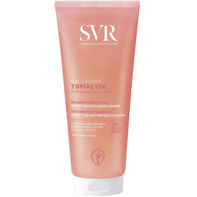 SVR Topialyse Protecting Anti-Dryness Cleanser Gel Τζελ Καθαρισμού Προσώπου & Σώματος για Ατοπικό, Ξηρό & Ευαίσθητο Δέρμα 200ml