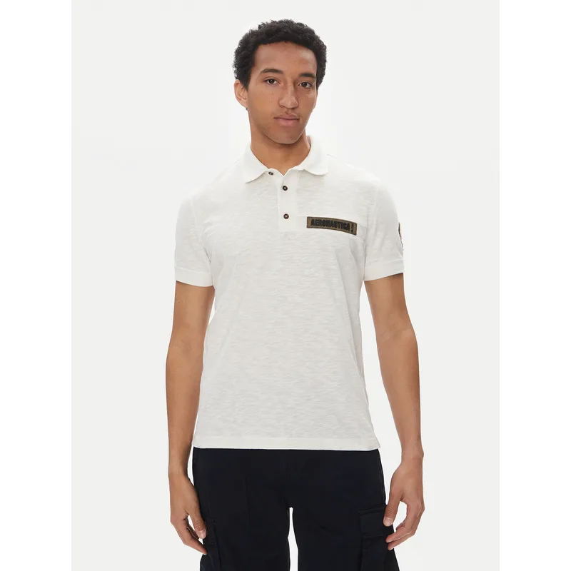 Aeronautica Militare Polo 251PO1865J680 Λευκό Regular Fit