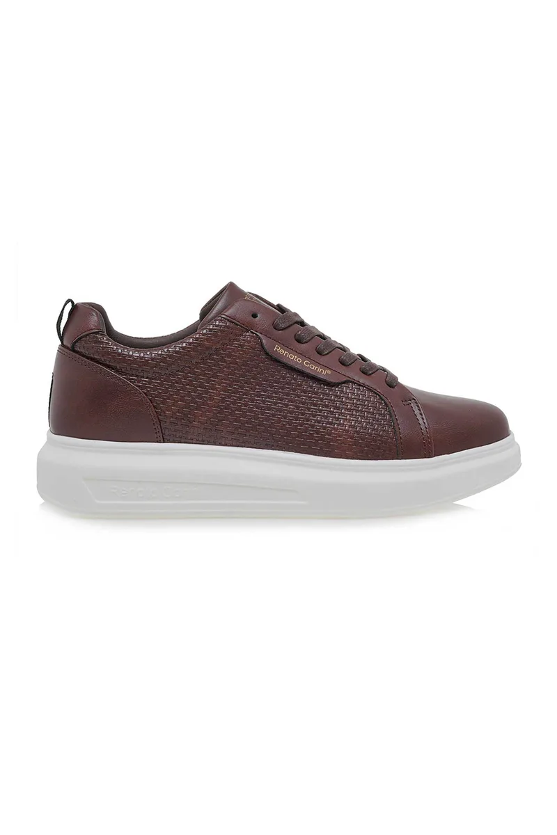 Renato Garini ανδρικά sneakers με πλεκτό σχέδιο - W570092832J3 Καφέ