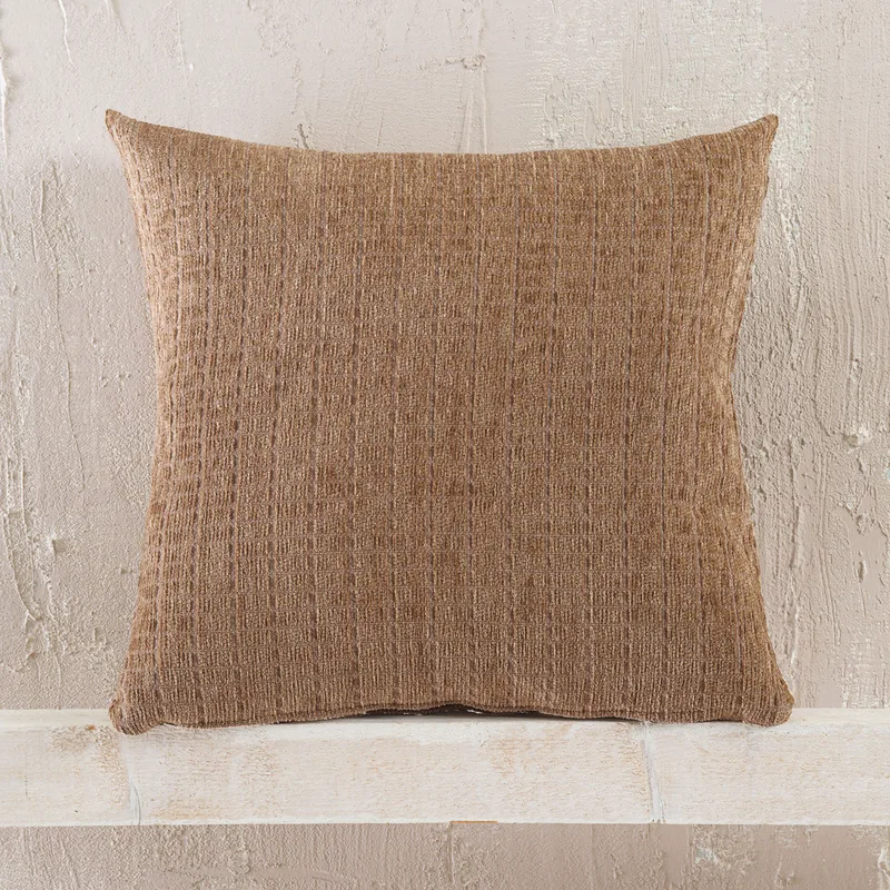 Διακοσμητική μαξιλαροθήκη (40Χ40) Corvet Brown, Rythmos Home