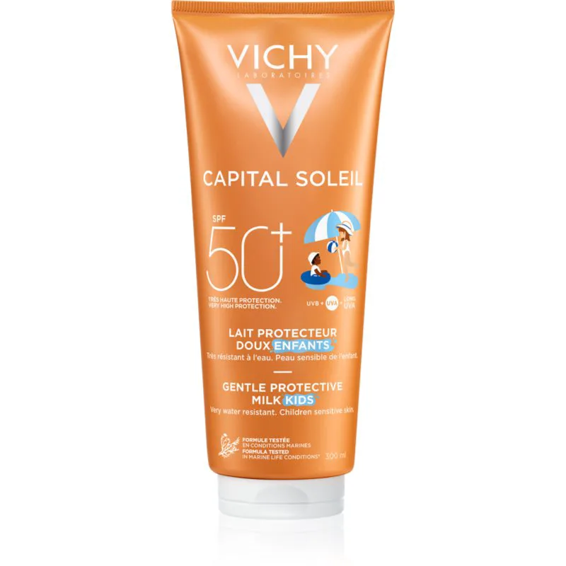 Vichy Capital Soleil Gentle Milk προστατευτική παιδική λοσιόν προσώπου SPF 50 300 ml