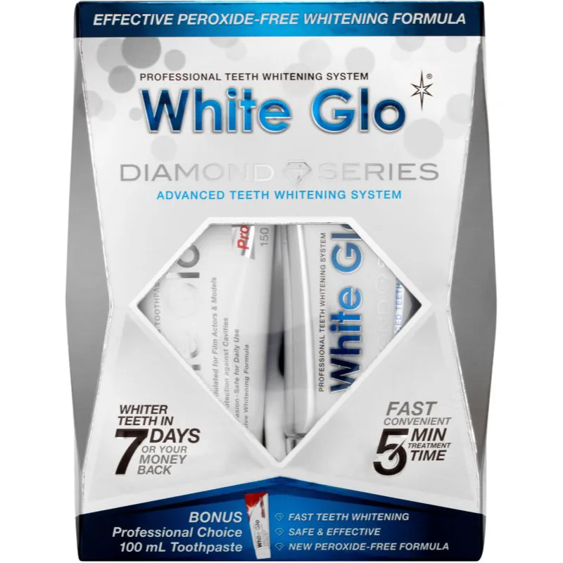 White Glo Diamond Series Whitening System σετ για λεύκανση των δοντιών
