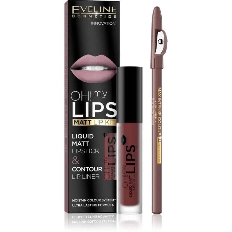 Eveline Cosmetics OH! my LIPS Matt σετ για τα χείλη 16 2 τμχ